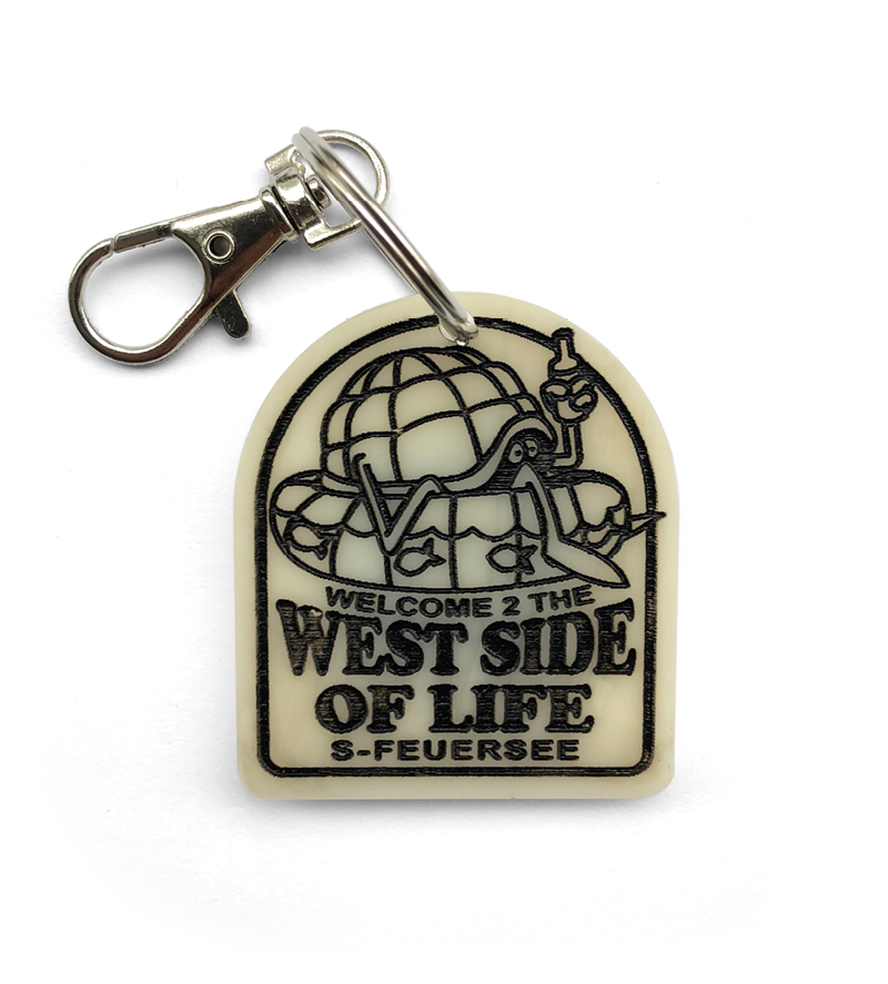 Freunde Feuersee Schlüsselanhänger (beige)