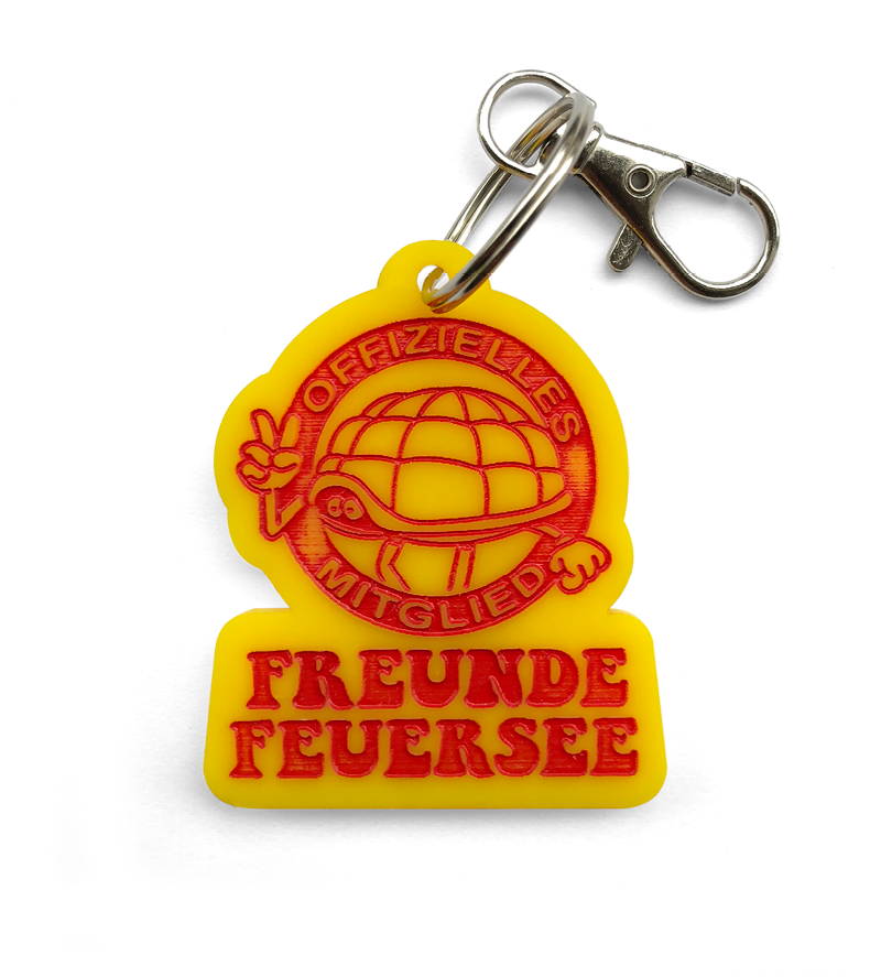 Freunde Feuersee Schlüsselanhänger (gelb)