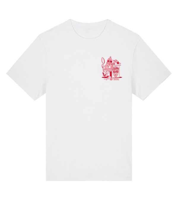 Bad Cannstatter Champions T-Shirt in Weiß – Exklusive VfB Edition, mit kleinem Print auf der Brust.